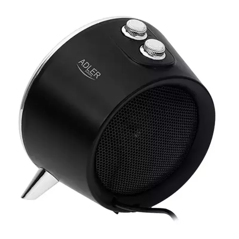 Calefactor de cerámica eléctrico Adler AD 7742 — 1500/750 W, de pie, 220–240 V, negro/plata