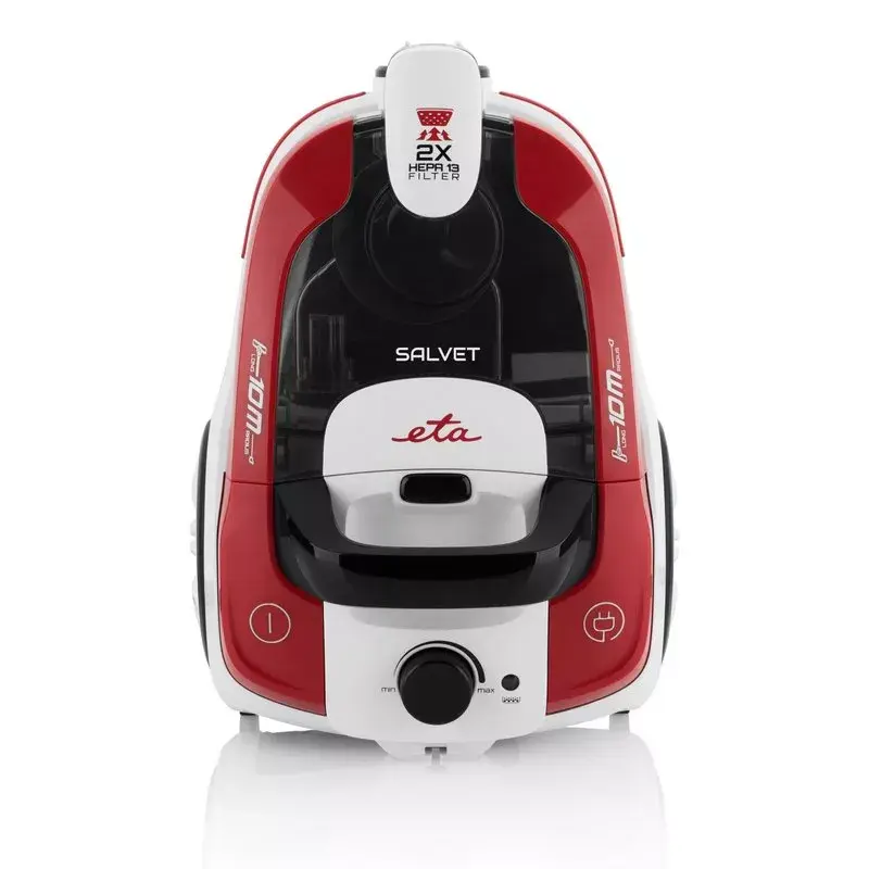 Aspirador sin bolsa ETA ETA051390000 — 700 W, 2,2 L, HEPA, 70 dB (blanco/rojo/negro)