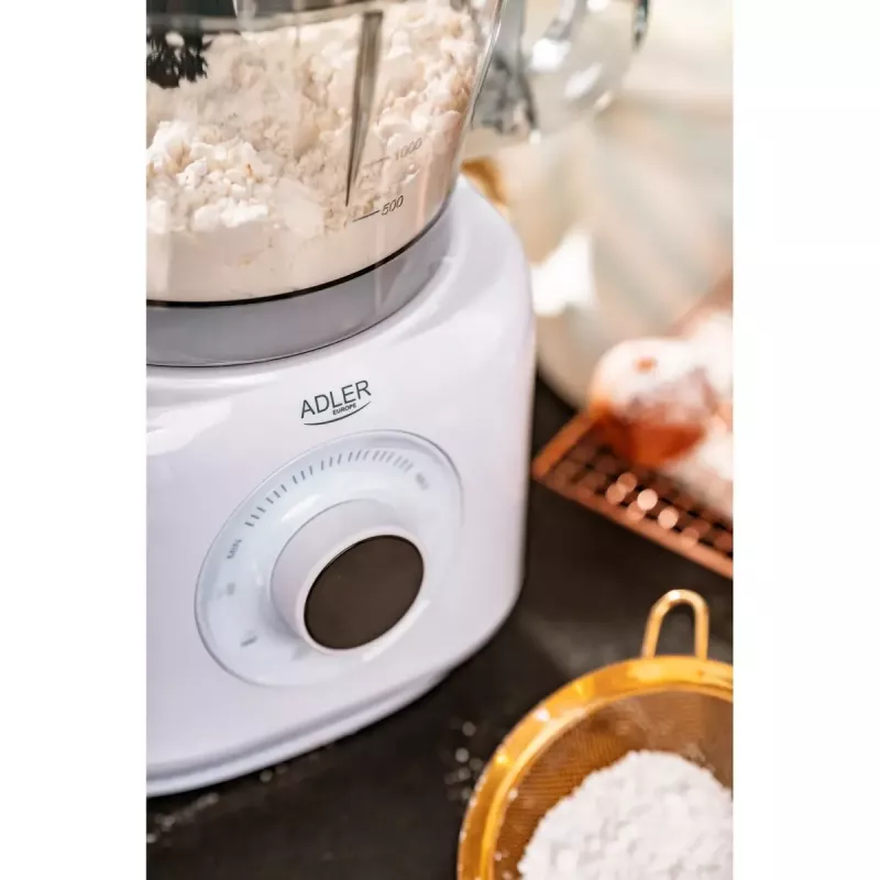 Adler AD 4224 robot de cocina, 1000 W, bol de 2 l, 7 velocidades, blanco