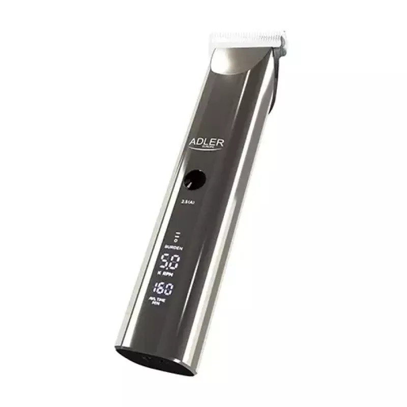 Adler AD 2834 cortapelos, de 3 mm a 1,2 cm, 4 peines, LCD, plateado