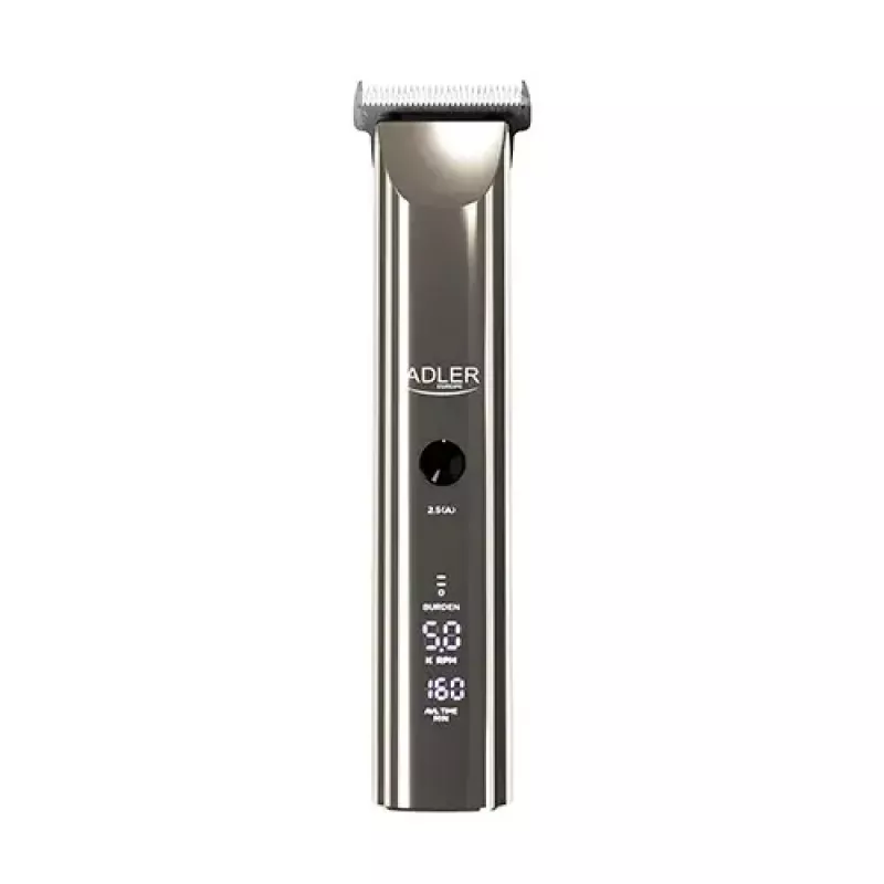 Adler AD 2834 cortapelos, de 3 mm a 1,2 cm, 4 peines, LCD, plateado