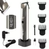 Adler AD 2834 cortapelos, de 3 mm a 1,2 cm, 4 peines, LCD, plateado
