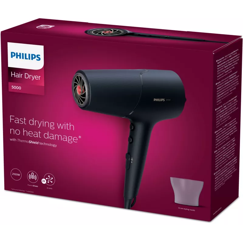 Secador de pelo Philips 5000 series BHD504/00 2100 W Gris