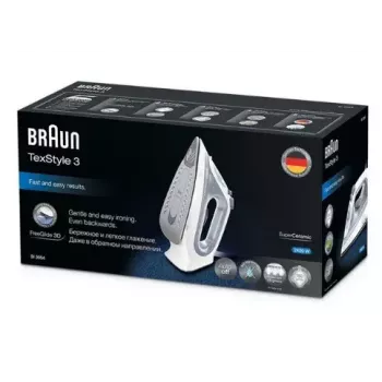 Plancha de vapor Braun TexStyle 3 SI3054GY Suela cerámica 2400 W Gris
