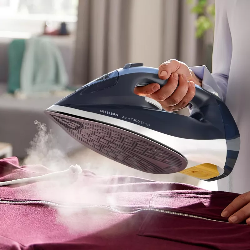Plancha de vapor y en seco Philips DST7030/20 — 2800 W, depósito de 0,3 l, 50 g/min de vapor continuo, 250 g/min de golpe de vapor, suela SteamGlide Plus