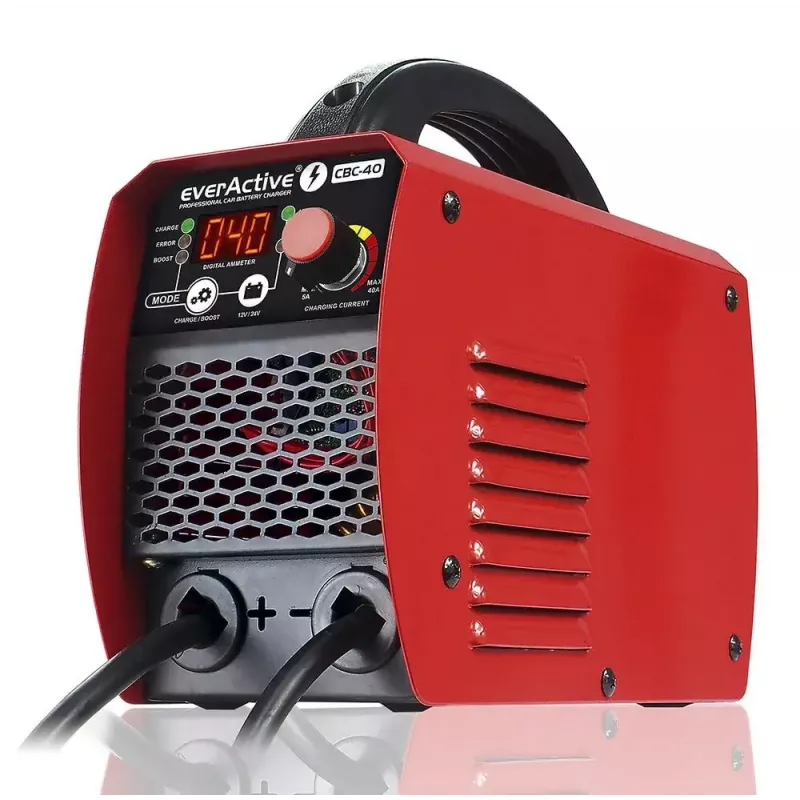 Cargador de coche everActive CBC40 12V/24V, cargador de batería de vehículo compatible con sistemas de 12V y 24V