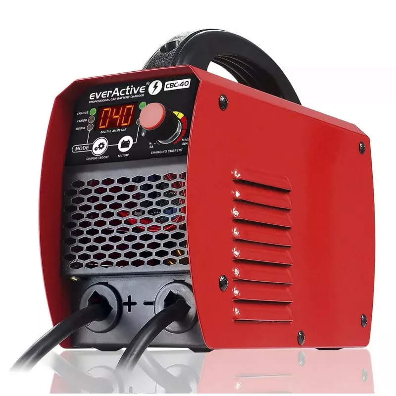 Cargador de coche everActive CBC40 12V/24V, cargador de batería de vehículo compatible con sistemas de 12V y 24V