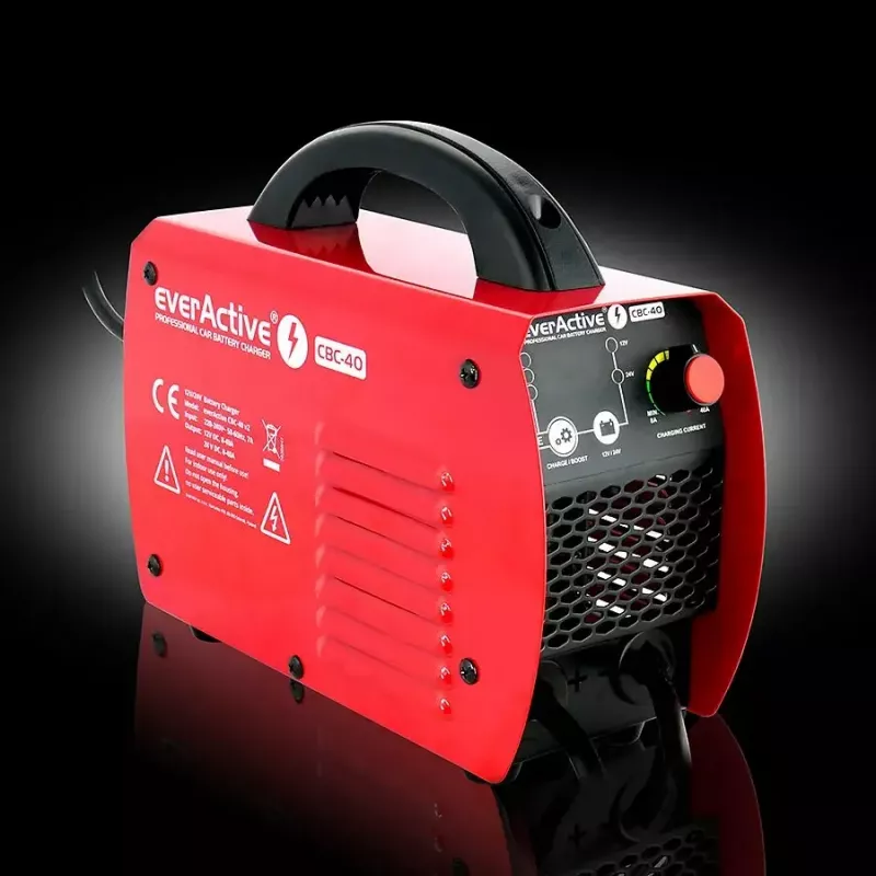 Cargador de coche everActive CBC40 12V/24V, cargador de batería de vehículo compatible con sistemas de 12V y 24V