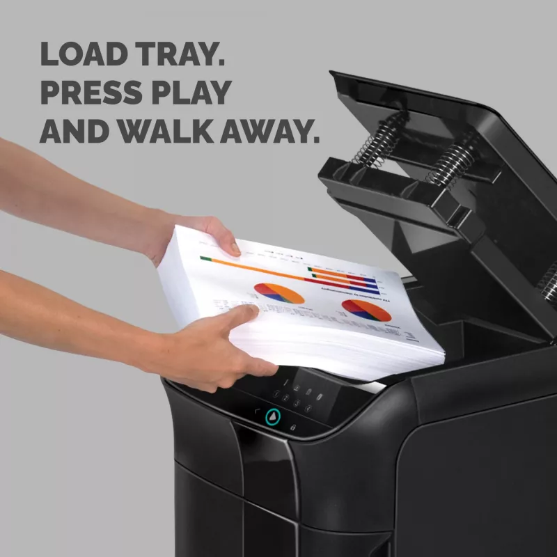 Trituradora de papel Fellowes AutoMax 600M microcorte 60 dB 23 cm negra