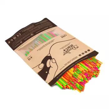 Pack de filamento para impresión 3D 3DOODLER Start+ 250 piezas, 2,5 mm de diámetro, colores fluorescentes compostables (rojo neón, naranja, verde, amarillo, rosa)