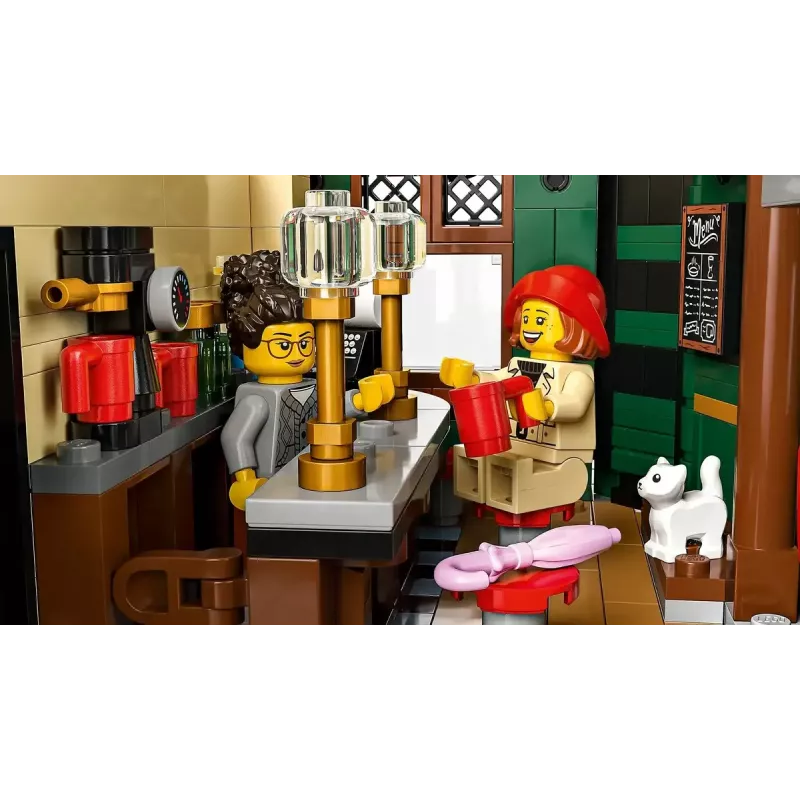 Set de construcción LEGO Icons 10350 Casa Tudor Corner — 3.266 piezas, 8 minifiguras, edad 18+, 260×250×310 mm