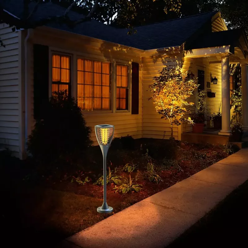 Lámpara de pie exterior PowerNeed ESL-25H LED negra IP65