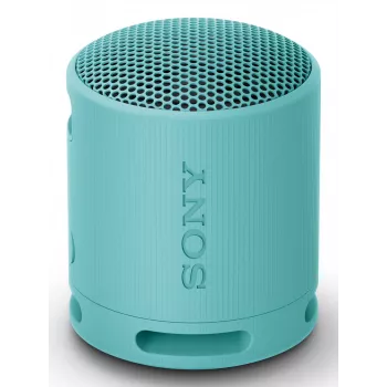 Sony SRS-XB100 - Altavoz Bluetooth portátil inalámbrico, resistente IP67 impermeable y antipolvo, 16 horas de batería, ecológico, exterior y viaje en azul