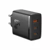 Baseus Cube Pro P10152301113-00 cargador rápido GaN 65 W, 2x USB-C + 1x USB-A, 110–240 V, negro, 0,154 kg
