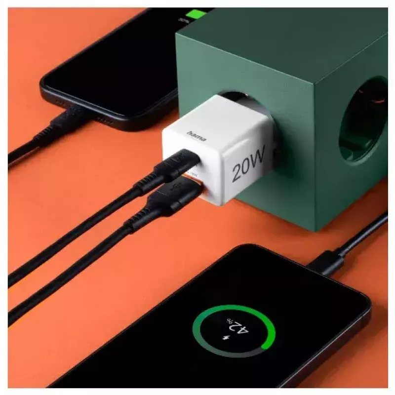 Hama 00201991 cargador para dispositivos móviles auricular, powerbank, smartphone, tablet blanco AC carga rápida interior