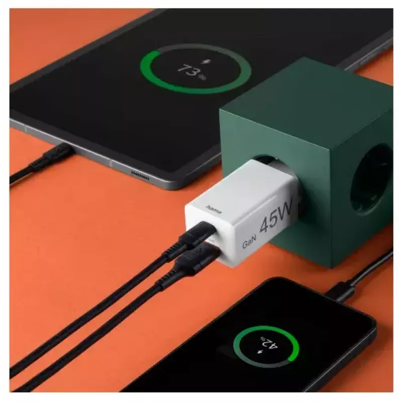 Hama 00201993 cargador móvil teléfono móvil, portátil, smartphone, tablet blanco AC carga rápida interior