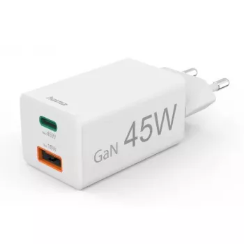 Hama 00201993 cargador móvil teléfono móvil, portátil, smartphone, tablet blanco AC carga rápida interior