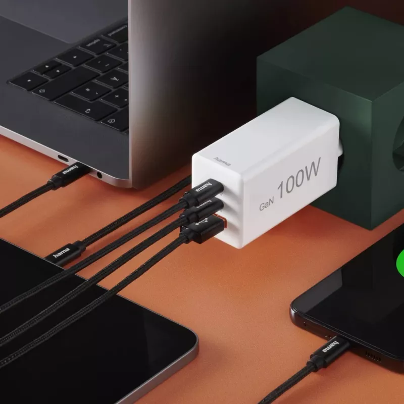 Hama 00201997 cargador móvil portátil, smartphone, tablet blanco AC carga rápida interior