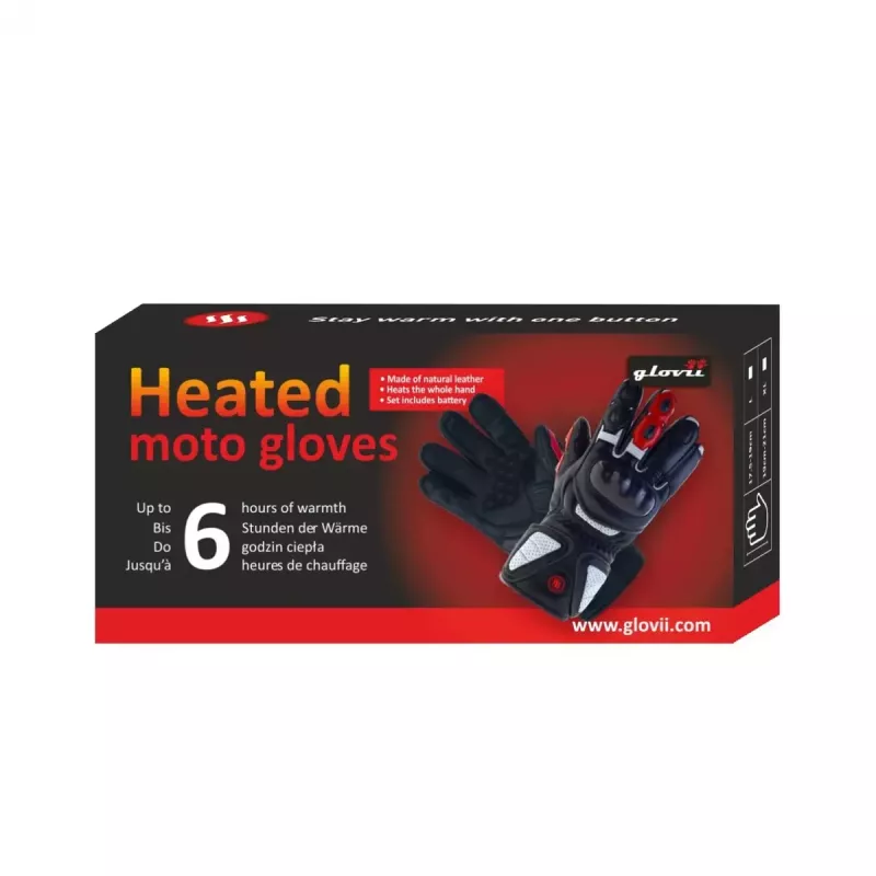 Guantes Glovii GDBL motociclismo poliéster cuero adulto 800g
