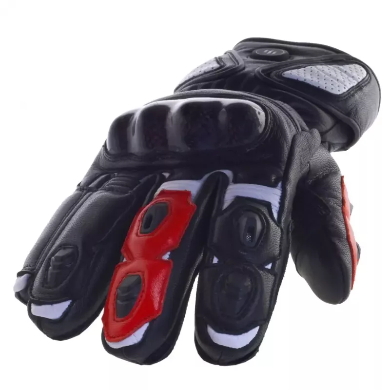 Guantes Glovii GDBL motociclismo poliéster cuero adulto 800g