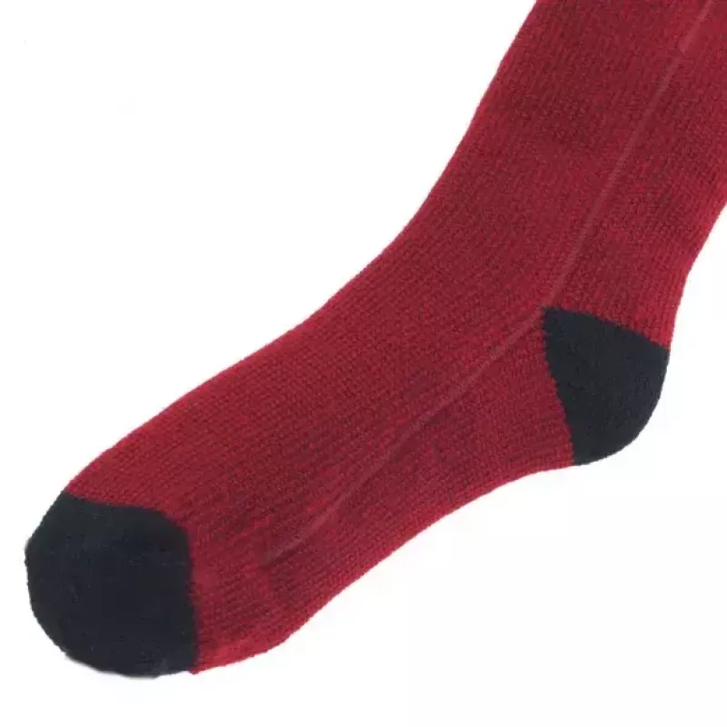 Calcetines deportivos Glovii GQ3L L, calcetines calefactables de algodón unisex con elemento calefactor integrado, control de temperatura, rojo