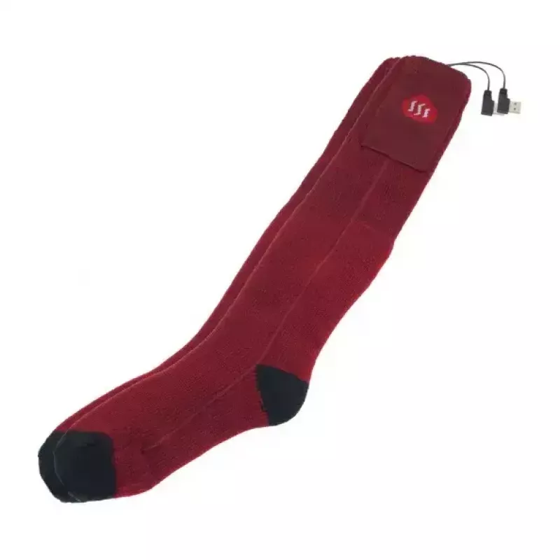Glovii GQ3M calcetines calefactables con mando a distancia, unisex, talla M (35-40), rojos