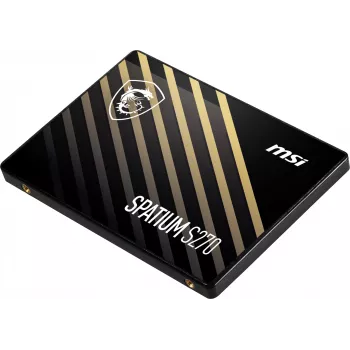 SSD SATA III de 2,5 pulgadas MSI SPATIUM S270 480 GB — 3D NAND, 450 MB/s escritura, 2 millones de horas MTBF