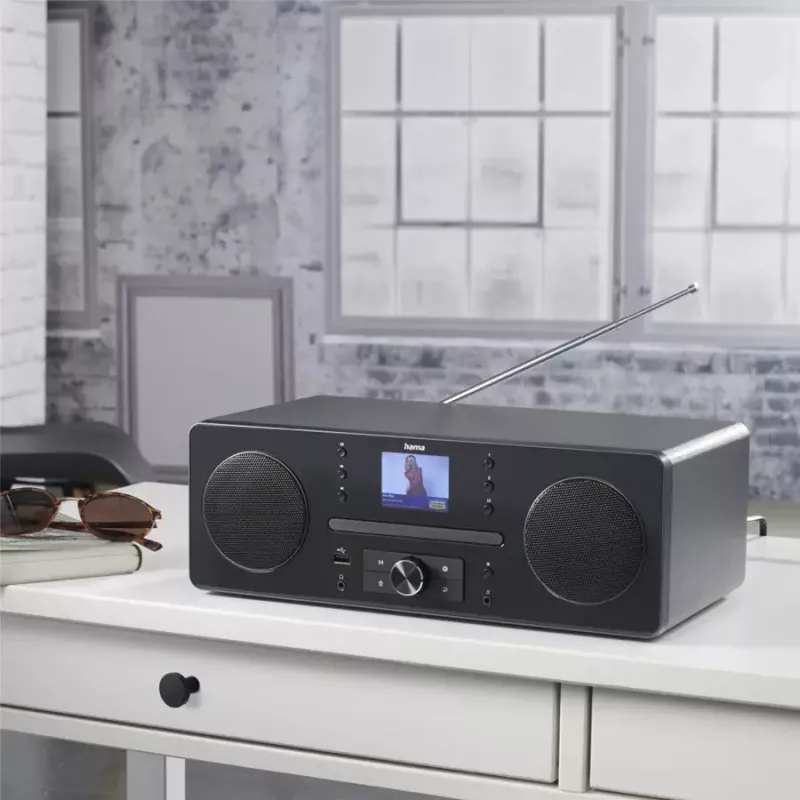 Hama DIR1570CBT negro, gris reproductor de CD portátil