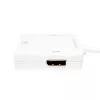 LogiLink CV0045A adaptador de Mini DisplayPort a HDMI/DVI/DisplayPort, 4K, 0,15 m, blanco