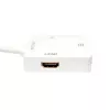LogiLink CV0045A adaptador de Mini DisplayPort a HDMI/DVI/DisplayPort, 4K, 0,15 m, blanco