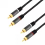 Cable de audio LogiLink CA1206 3 m 2xCinch conector macho negro