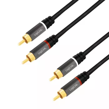 Cable de audio LogiLink CA1208 7,5 m 2 x Cinch negro