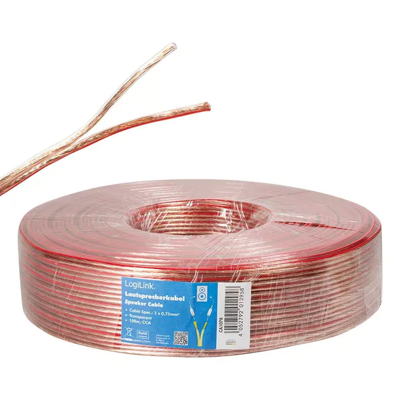 Cable de audio LogiLink CA1078 100 m transparente