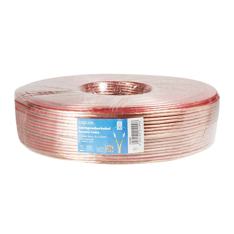 Cable de audio LogiLink CA1082 100 m transparente