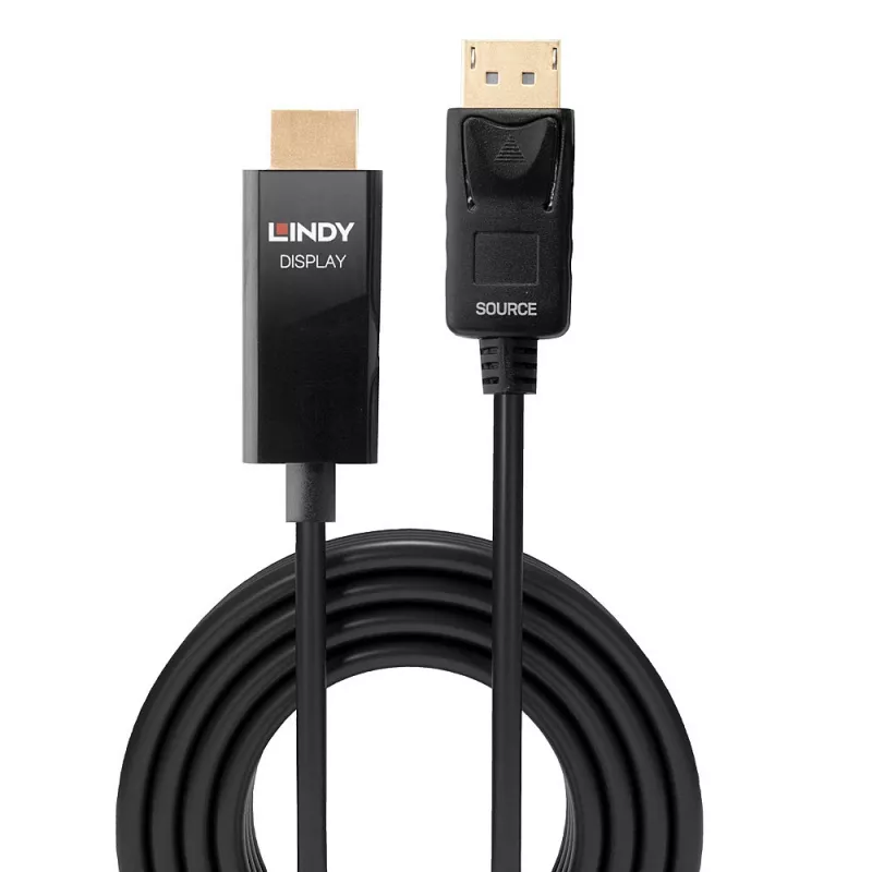 Lindy Cable activo DisplayPort a HDMI de 2 m con HDR
