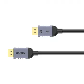Cable DisplayPort Unitek C1626GY01-2M, DisplayPort 2.1 conector macho–macho, 2 m, 80 Gbit/s, 16K@60Hz, 4K@240Hz, HDR, HDCP 2.2