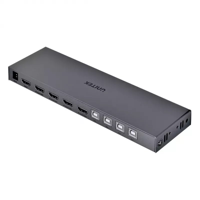 Unitek V306A Conmutador KVM 4K HDMI 2.0, 4 entradas, 1 salida, USB
