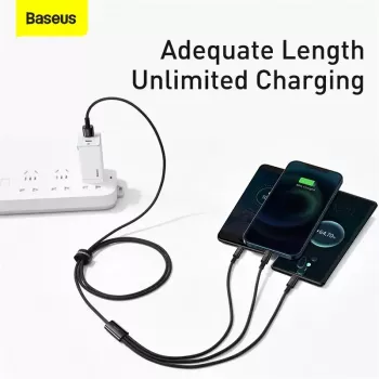 Cable USB 3 en 1 Baseus Tungsten Gold CAMLTWJ-01