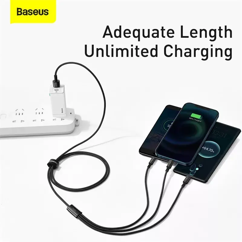 Cable USB 3 en 1 Baseus Tungsten Gold CAMLTWJ-01