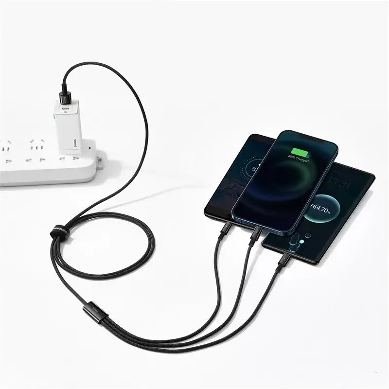 Cable USB 3 en 1 Baseus Tungsten Gold CAMLTWJ-01