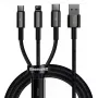 Cable USB 3 en 1 Baseus Tungsten Gold CAMLTWJ-01