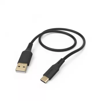 Cable USB flexible Hama USB 2.0 1,5 m USB A USB C negro