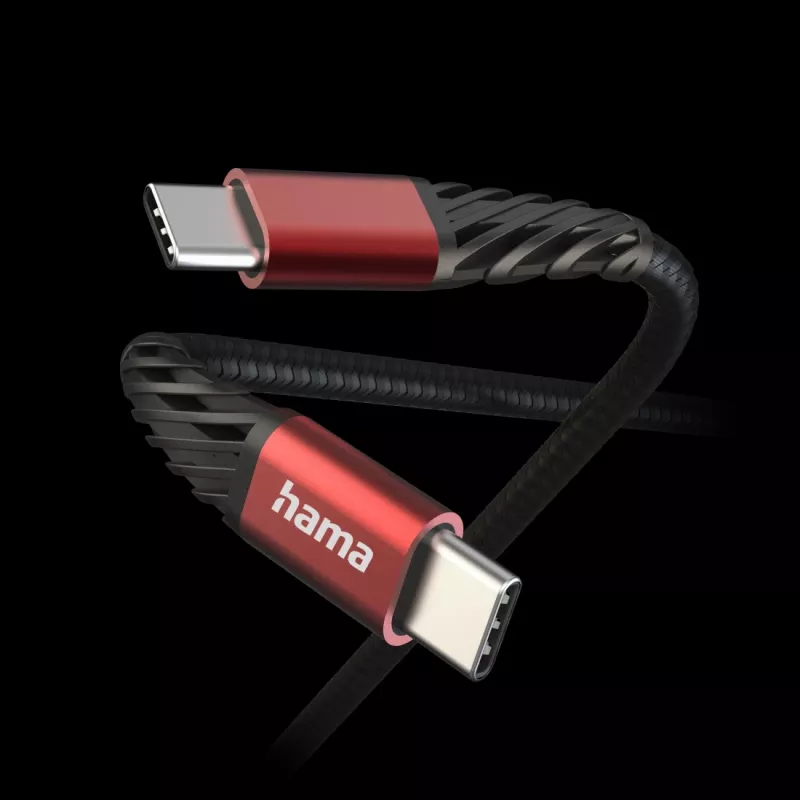 Cable USB Hama Extreme USB 2.0 1,5 m USB-C negro, rojo