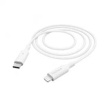 Cable de carga Hama, USB-C - Lightning, 1 m, blanco
