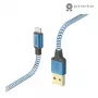 Cable Hama Reflective 1,5 m azul Lightning a USB A 2,4 A