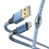 Cable Hama Reflective 1,5 m azul Lightning a USB A 2,4 A