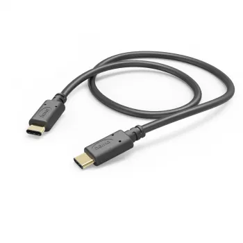 Cable de carga Hama, USB-C - USB-C, 1 m, negro