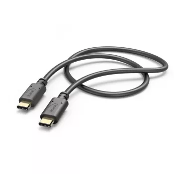 Cable de carga Hama, USB-C - USB-C, 1 m, negro