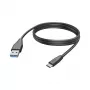 Cable USB Hama 00201597 USB 2.0 3 m USB C USB A negro