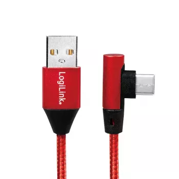 Cable USB LogiLink CU0146 USB 2.0 1 m USB A USB C rojo